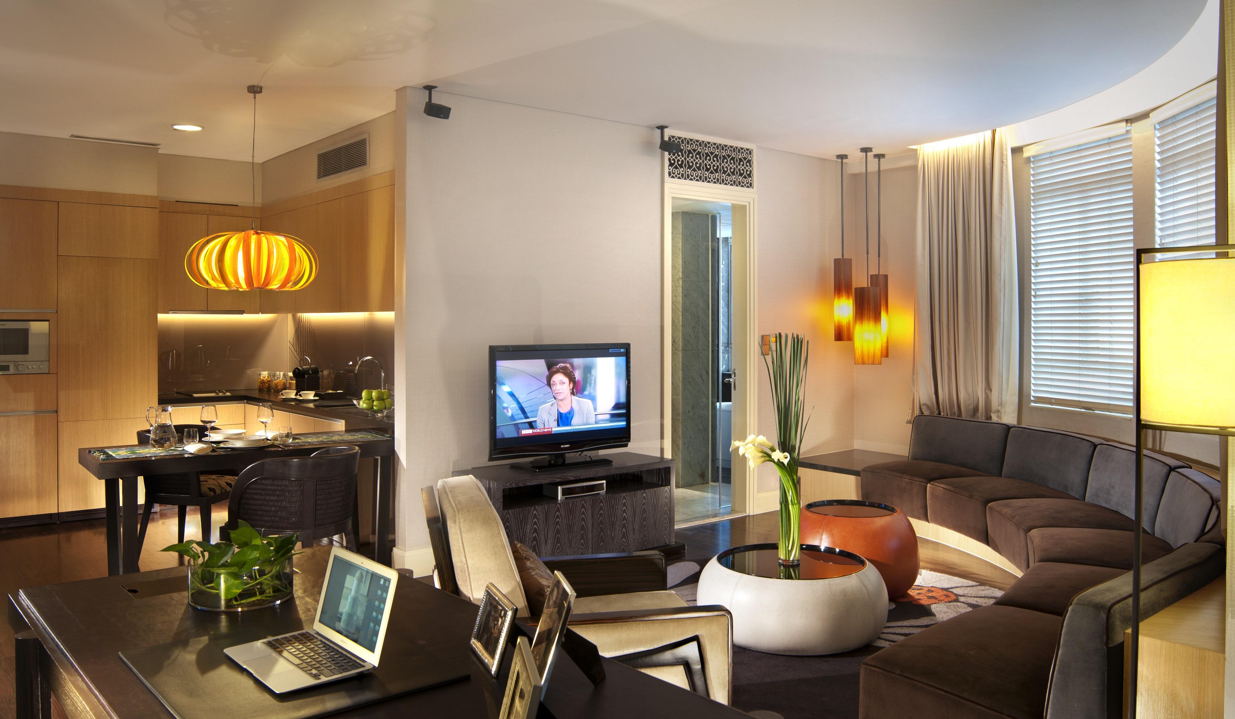Ascott Raffles Place Szingapúr Kültér fotó A typical apartment at the hotel
